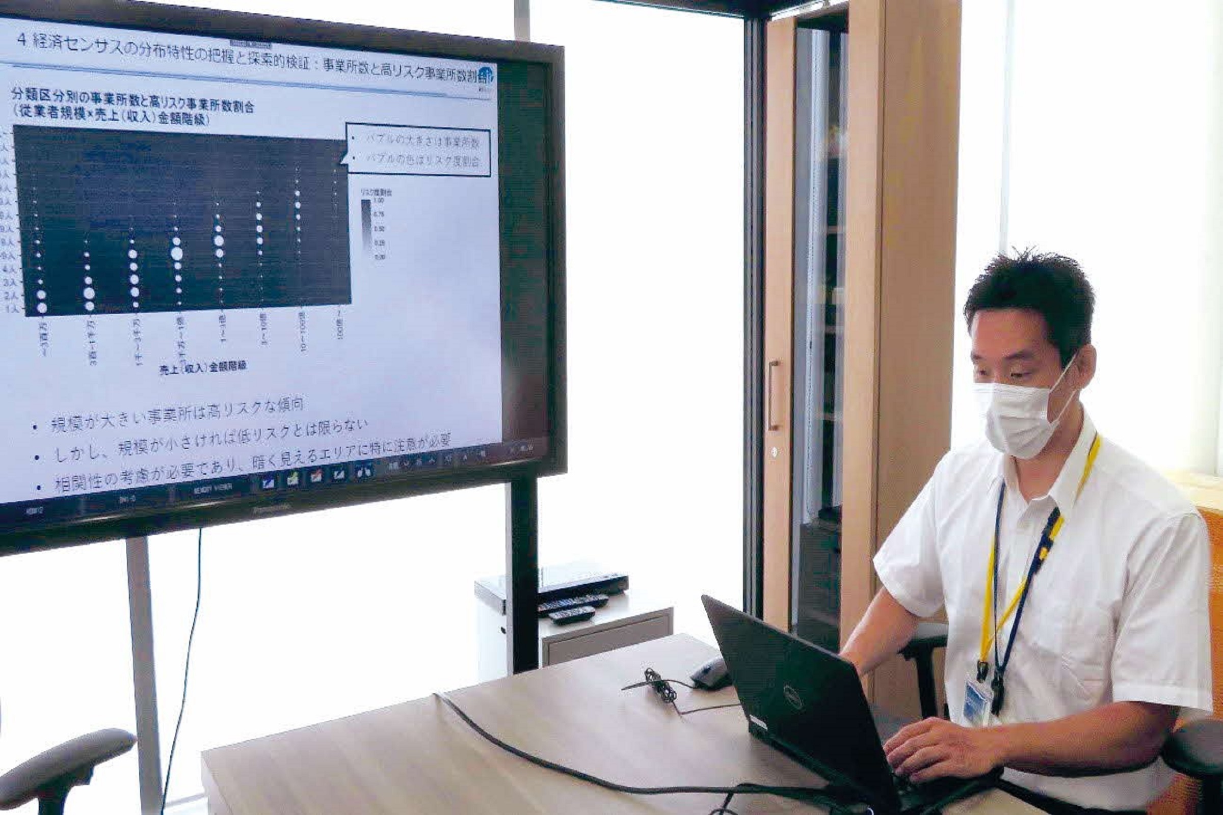 先輩職員 横溝秀始(よこみぞしゅうじ)がオンラインで学会発表を行った時の様子